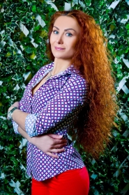 Elena from Odessa, 41 years, with blue eyes, red hair, Christian, Shop assistant. #1