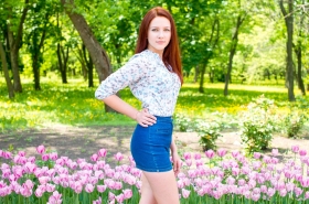 Angelina from Kirovohrad, 32 years, with grey eyes, red hair, Christian, teacher. #1