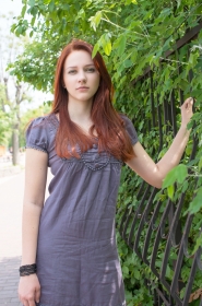 Angelina from Kirovohrad, 32 years, with grey eyes, red hair, Christian, teacher. #7