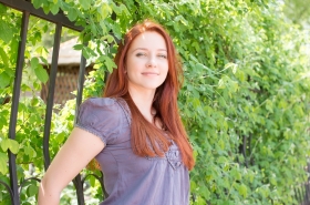 Angelina from Kirovohrad, 32 years, with grey eyes, red hair, Christian, teacher. #8