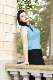 Maria from Zaporozhye, 37 years, with grey eyes, black hair, Christian, manager. #7