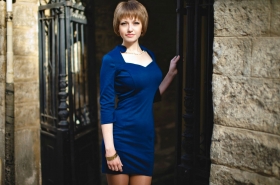 Julia from Kharkiv, 34 years, with green eyes, dark brown hair, Christian, University stuff. #1