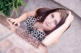 Ekaterina from Nikolaev, 24 years, with green eyes, dark brown hair, Christian, student. #21