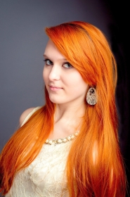 Anna from Sumy, 25 years, with blue eyes, red hair, Christian, bartender. #1