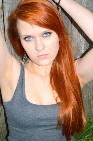 Anna from Sumy, 25 years, with blue eyes, red hair, Christian, bartender. #13