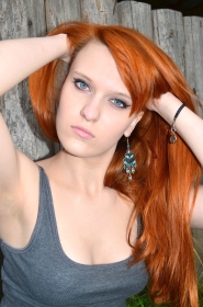 Anna from Sumy, 25 years, with blue eyes, red hair, Christian, bartender. #15