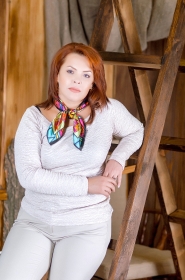 Elena from Krivoy Rog, 53 years, with blue eyes, red hair, Christian, economist. #9