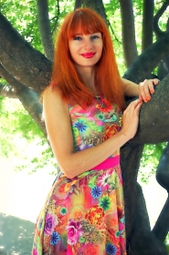 Olga from Odessa, 41 years, with grey eyes, red hair, Christian, out of employment. #1
