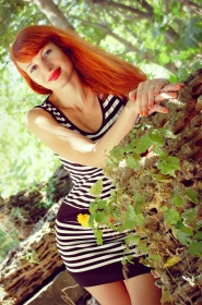 Olga from Odessa, 41 years, with grey eyes, red hair, Christian, out of employment. #2