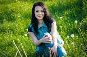 Uliana from Kharkov, 28 years, with green eyes, black hair, Christian, administrator. #3