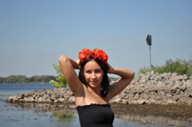 Darina from Zaporozhie, 29 years, with green eyes, dark brown hair, Christian, dancing naster. #1