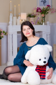 Irina from Poltava, 42 years, with grey eyes, black hair, Christian, Land manager. #6