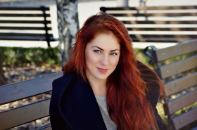 Viktoria from Cherkassy, 36 years, with grey eyes, red hair, Christian, designer. #1