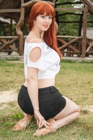 Tatyana from Kherson, 39 years, with green eyes, red hair, Christian, designer. #2