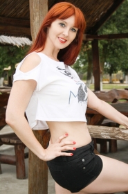 Tatyana from Kherson, 39 years, with green eyes, red hair, Christian, designer. #8