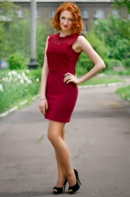 Alina from Alchevsk, 30 years, with green eyes, red hair, Christian, student. #5