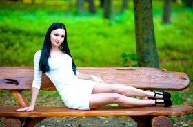 Irina from Kiev, 27 years, with grey eyes, black hair, Christian, masseuse. #5
