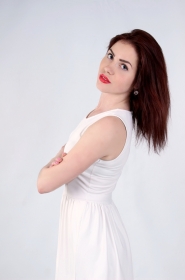 Ksenya from Kyiv, 32 years, with blue eyes, red hair, Christian, designer. #1